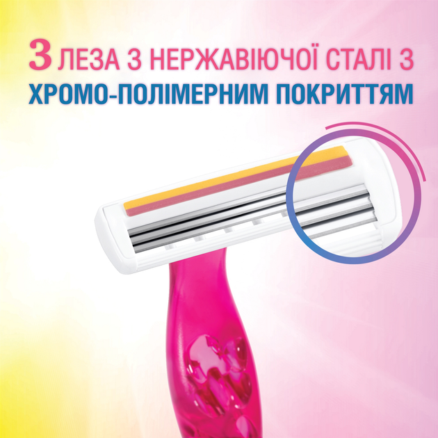 Набір бритв без змінних картриджів BIC Miss Soleil colour collection 4 шт (3086123303843) - зображення 2