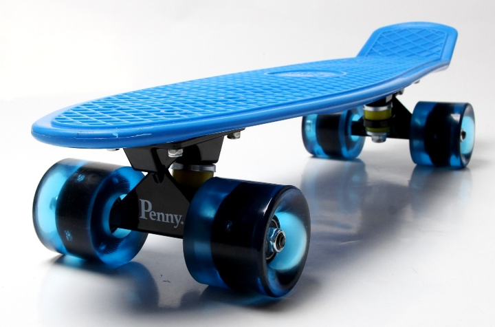 Пенни борд (Penny Board) 22" со светящимися колесами, Синий – фото ...