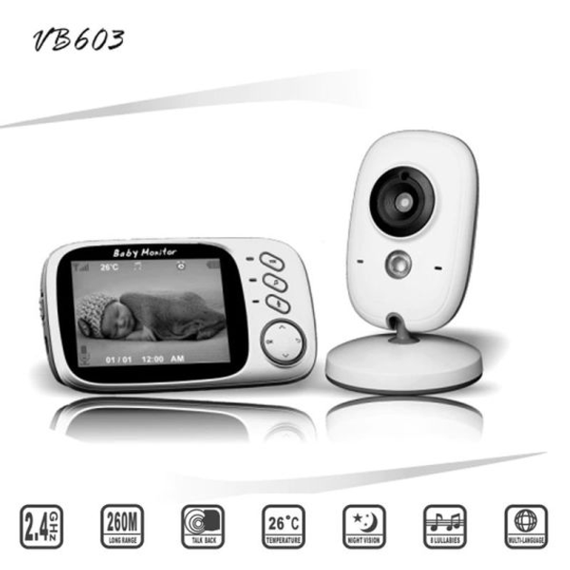 Видеоняня Baby Monitor VB603 с обратной связью, беспроводная, HD720P, 3.2" дисплей, датчик температуры (eg-100235) - изображение 2