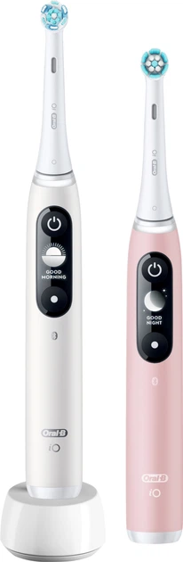 Zestaw szczoteczek elektrycznych Oral-B iO6 Duo Pack White/Pink (4210201381877) - Zdjęcie 3 Zestaw szczoteczek elektrycznych Oral-B iO6 Duo Pack White/Pink (4210201381877) - obraz 3