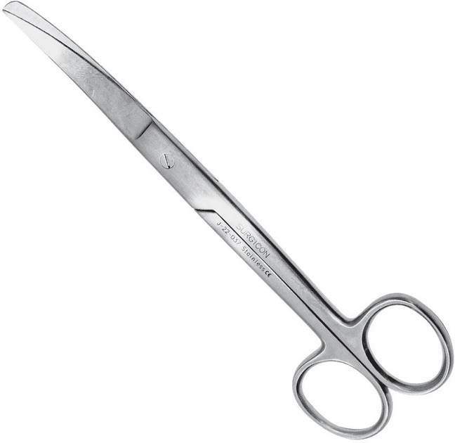 Ножницы хирургические Surgicon 18.5 см острый/тупой/изогнутые (2000988941232) - изображение 1