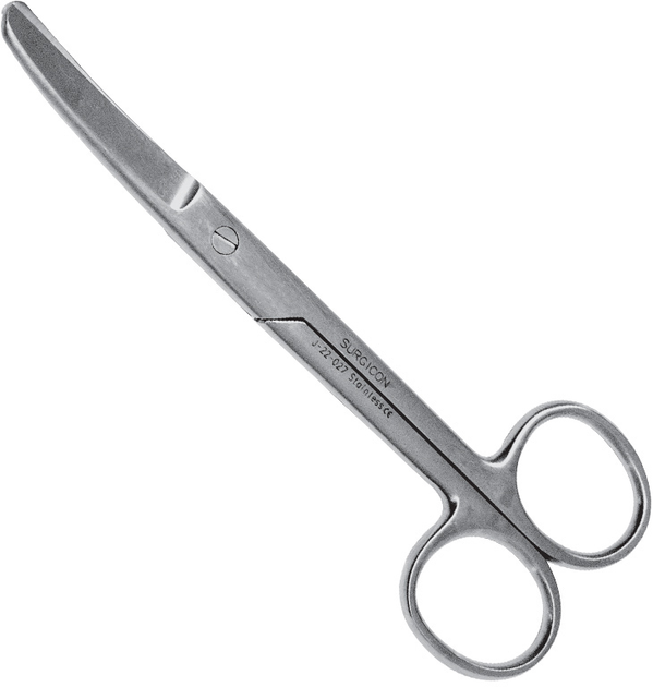 Ножиці хірургічні Surgicon 14.5 см тупі вигнуті (2000988953280) - зображення 1