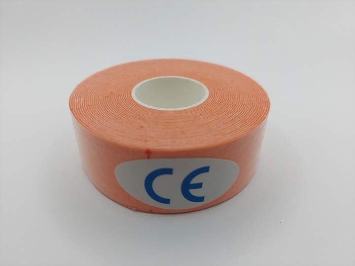 Кінезіо тейп Kinesiology tape 2,5 см х 5 м помаранчевий - зображення 1