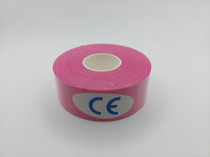 Кинезио тейп Kinesiology tape 2,5 см х 5 м розовый - изображение 1