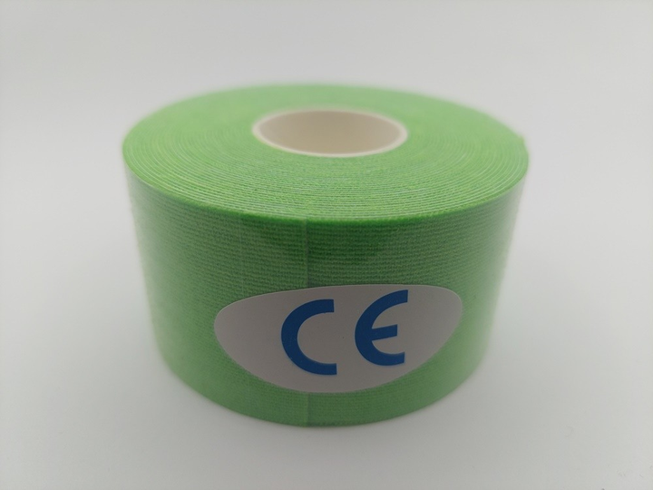 Кинезио тейп Kinesiology tape 3,8 см х 5 м салатовый - изображение 1