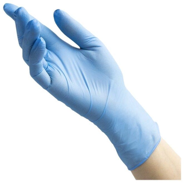 Перчатки Виниловые Неопудренные MEDIOK Голубые L (100 шт) - изображение 2