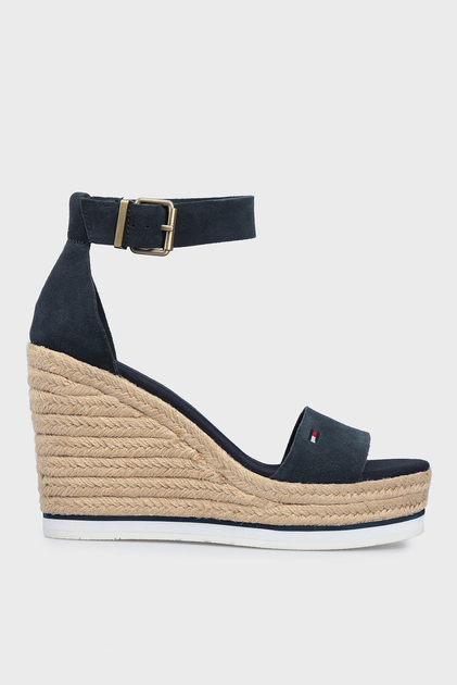 tommy hilfiger natural suede wedge