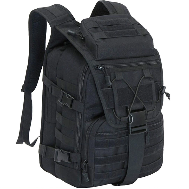 Рюкзак тактичний Eagle M09B (штурмовий, військовий) чоловіча сумка Чорний - зображення 1