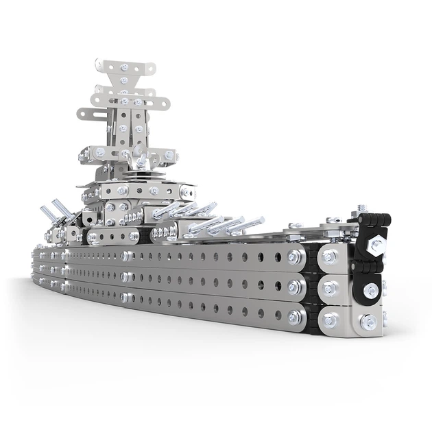 Металлический конструктор Steel World «Линкор» 1200 деталей - изображение 3
