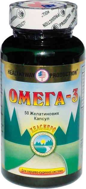 Жирные кислоты Healthyway Production Омега-3 50 капсул (616659001512) - изображение 1