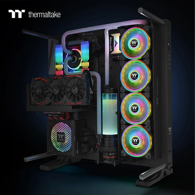 Chłodzenie Thermaltake Riing Quad 12 RGB Radiator Fan TT Premium Edition (CL-F088-PL12SW-C) - obraz 5