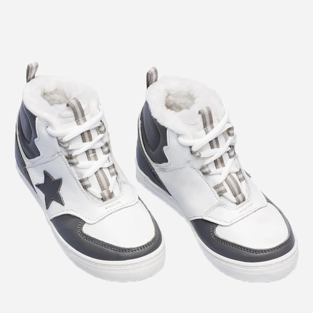 Ботинки кожаные VUVU KIDS White gray 102 31 (13) (12.5) Белые с серыми вставками (8380000210231) 