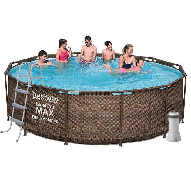 Каркасный бассейн Bestway 56709 - 5, 366 x 100 cм (3 785 л/ч, лестница ...