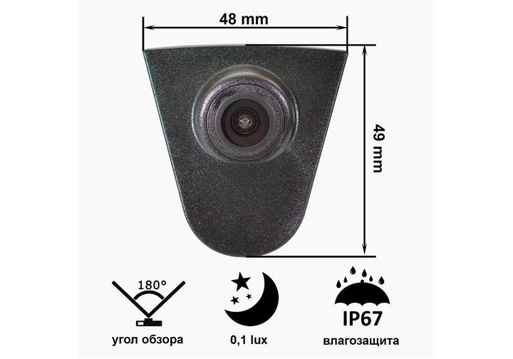 Камера переднього огляду Prime-X С8002W HONDA Accord, Civic, CRV, XRV (68070) - изображение 4