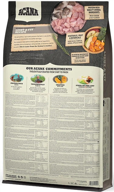Сухой корм для собак ACANA Light&Fit Recipe для всех возрастов всех пород 11.4 кг (a51211) - изображение 7