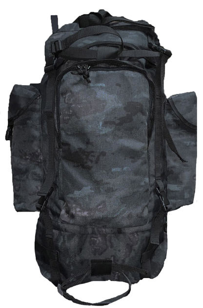 Туристичний армійський супер-міцний рюкзак 5.15.b 75 л. з ортопедичесою пластиною Атакс Чорний. - зображення 1