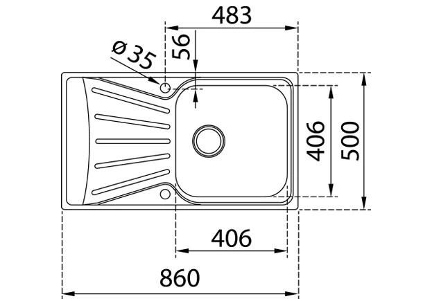 Кухонна мийка Тека STARBRIGHT 50 1B 1D MAX мікротекстура (115120032) - изображение 4