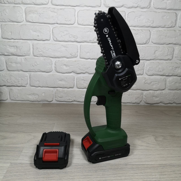 Аккумуляторная цепная мини-пила Craft-tec PRO EKS-10C (21V; 2 батареи ...