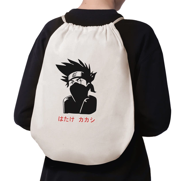 Сумка для взуття Какаші Хатаке Наруто (Hatake Kakashi Naruto) (10428-3054-1) Бежева - Фото 2 Сумка для взуття Какаші Хатаке Наруто (Hatake Kakashi Naruto) (10428-3054-1) Бежева - зображення 2