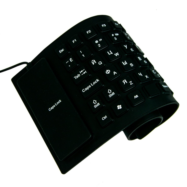 Безшумна комп'ютерна клавіатура Flexible Keyboard, гумова клавіатура ...