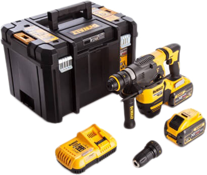 Аккумуляторный перфоратор DeWalt SDS-Plus 54 В XR FlexVolt DCH334X2 - изображение 3