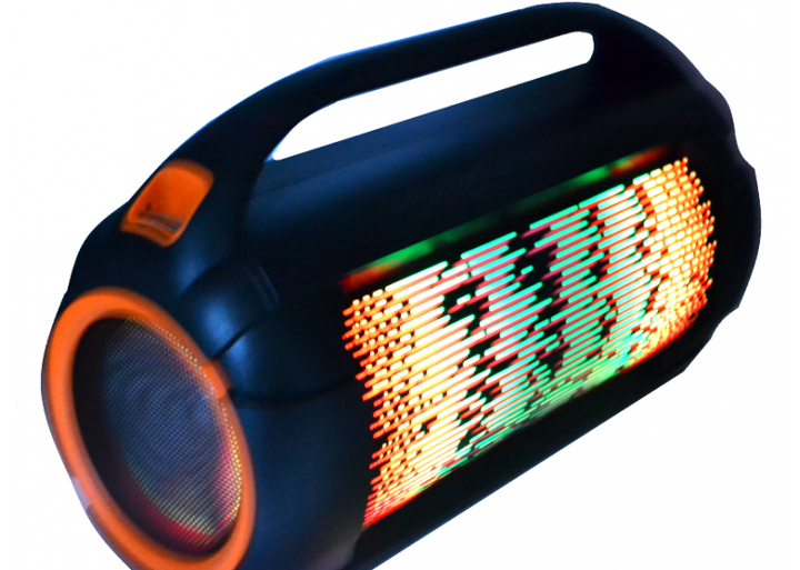 Портативная колонка Bluetooth Portable Speaker A612 в виде бумбокса со светомузыкой с ручкой черная - изображение 2