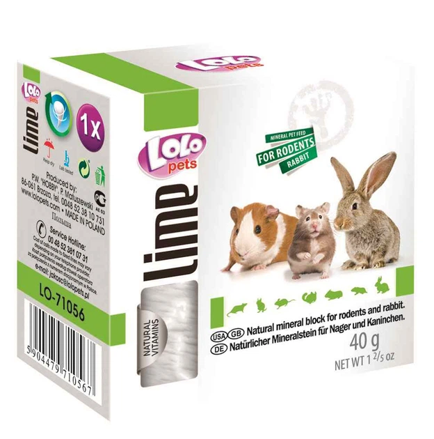 Минеральный камень для грызунов-кальций LoLo Pets 40 г LoLo PETS BGL-LO-55 - Фото 1 Минеральный камень для грызунов-кальций LoLo Pets 40 г LoLo PETS BGL-LO-55 - изображение 1