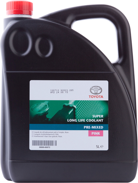 Охлаждающая жидкость Toyota Super Long Life Coolant -37°C розовый 5 л ...
