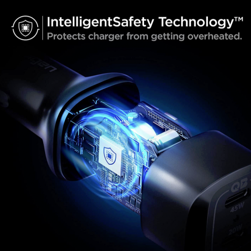Зарядний пристрій Spigen PC2000 PowerArc 2-Port Car Charger PD65W/QC3.0 Black (ACP02562) - зображення 6