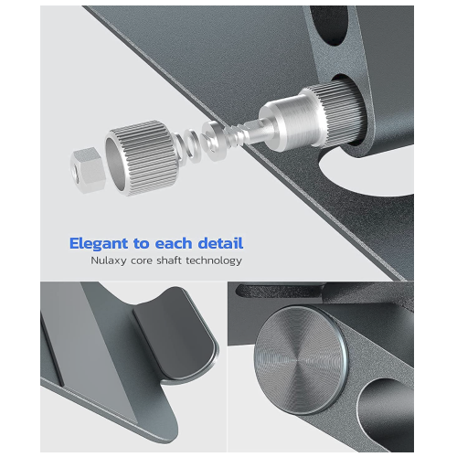 Подставка для ноутбука Nulaxy Aluminum Laptop Stand Grey (NULSLS-09AA) - Фото 4 Подставка для ноутбука Nulaxy Aluminum Laptop Stand Grey (NULSLS-09AA) - изображение 4