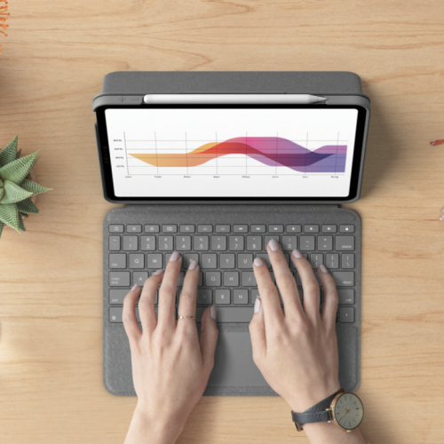 Чохол-клавіатура для планшета Logitech Folio Touch Keyboard Oxford Grey для Apple iPad Pro 11" 2018/2020/2021 (920-009743) - зображення 5