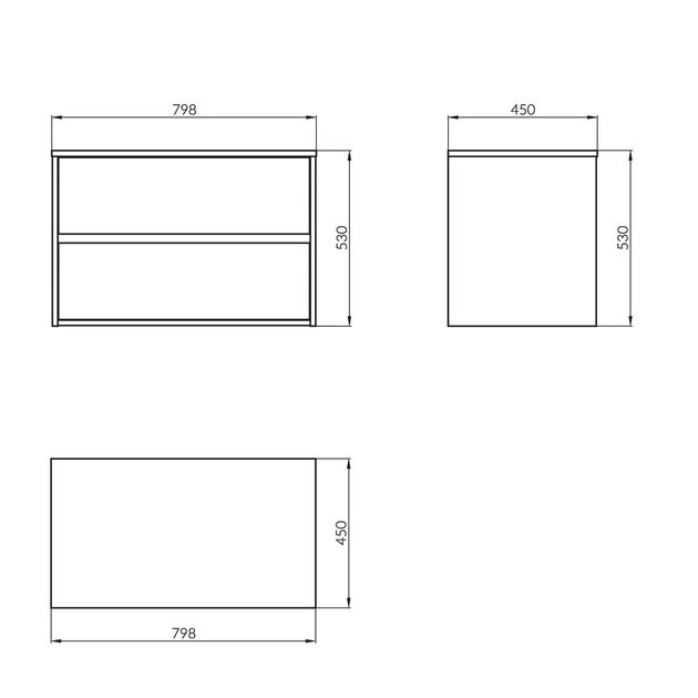 Cersanit Шафка під умивальник CREA 80 White mount countertop на стільницю Церсаніт (FZZW1008711564) - изображение 3