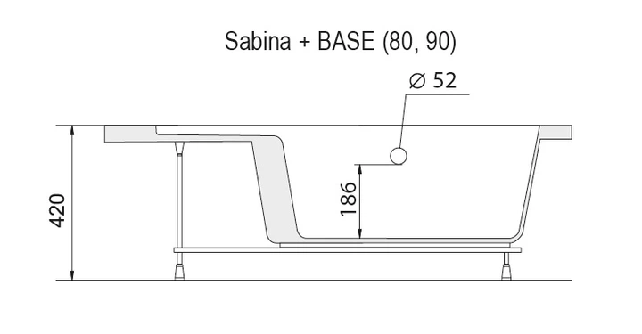 Панель душового піддону SABINA 90, RAVAK (A917001020) - зображення 3