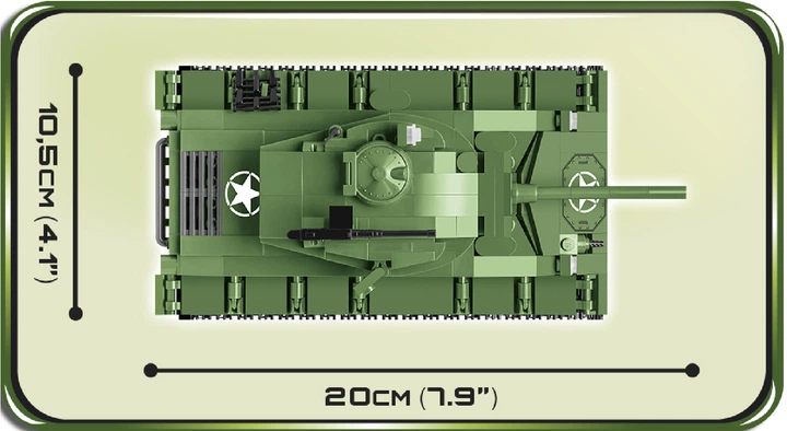 Klocki konstrukcyjne Cobi II Wojna Światowa Czołg M24 Chaffee 590 elementów (COBI-2543) - obraz 11
