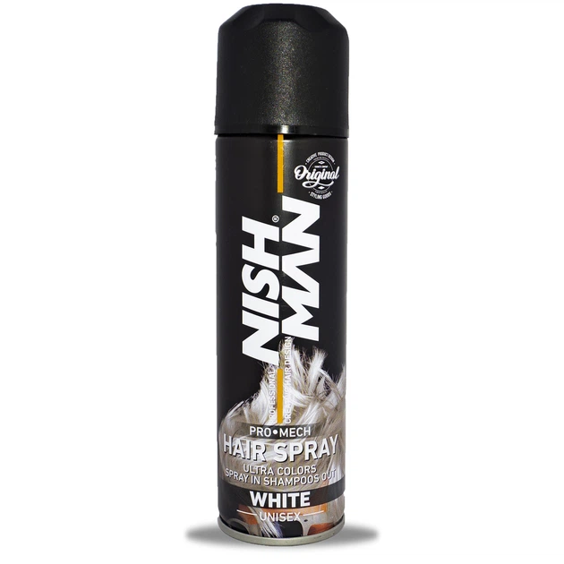 Спрей для волос окрашивающий Nishman Hair Coloring Spray White белый 150мл - Фото 1 Спрей для волос окрашивающий Nishman Hair Coloring Spray White белый 150мл - изображение 1