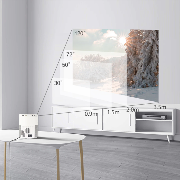 Проектор TouYinger T9 (mirroring version) White-Grey Full HD LED с Bluetooth - изображение 7