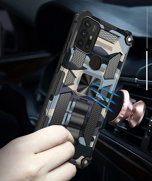 Чехол Military Shield для Motorola Moto G10 бампер противоударный с подставкой Navy-Blue - Фото 2 Чехол Military Shield для Motorola Moto G10 бампер противоударный с подставкой Navy-Blue - изображение 2