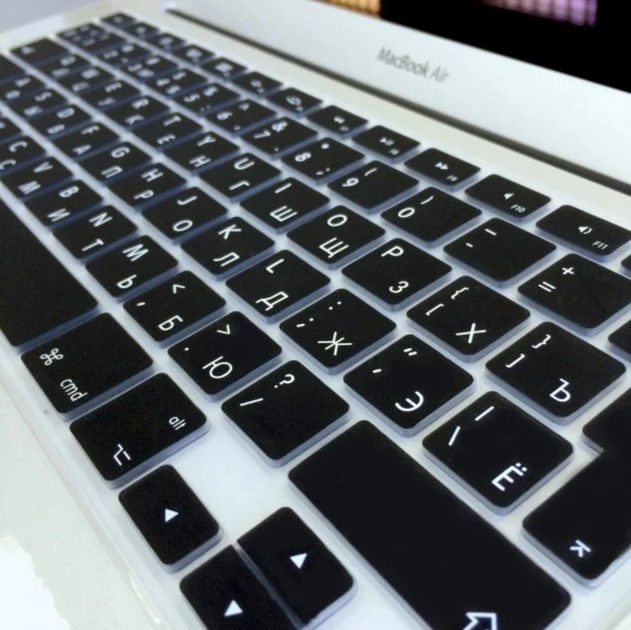  накладка на клавиатуру с русской раскладкой MacBook AIR 2018 .