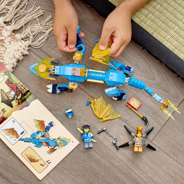 Zestaw klocków LEGO NINJAGO Smok gromu Jaya EVO 140 elementów (71760) - obraz 4
