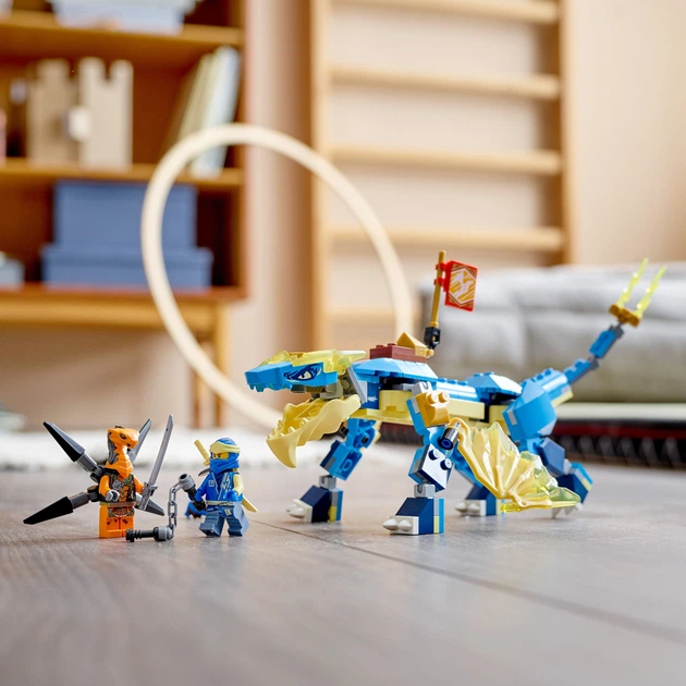 Zestaw klocków LEGO NINJAGO Smok gromu Jaya EVO 140 elementów (71760) - obraz 5