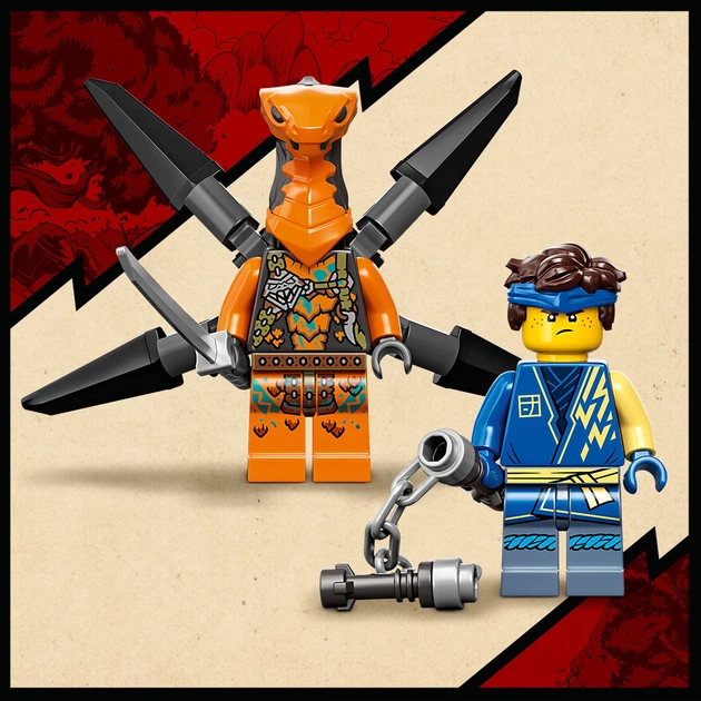 Zestaw klocków LEGO NINJAGO Smok gromu Jaya EVO 140 elementów (71760) - obraz 8
