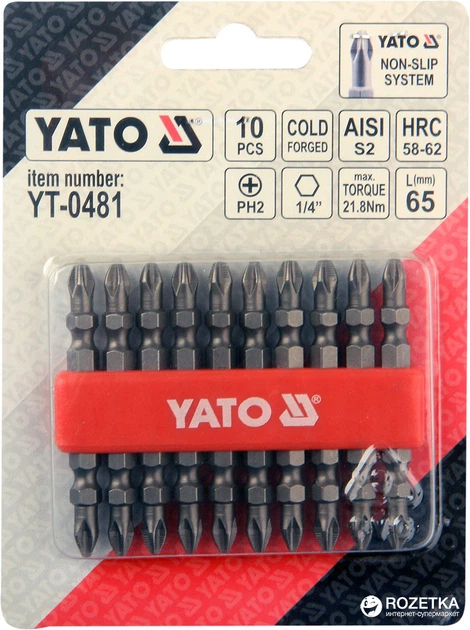 Набор отверточных насадок YATO Philips 1/4