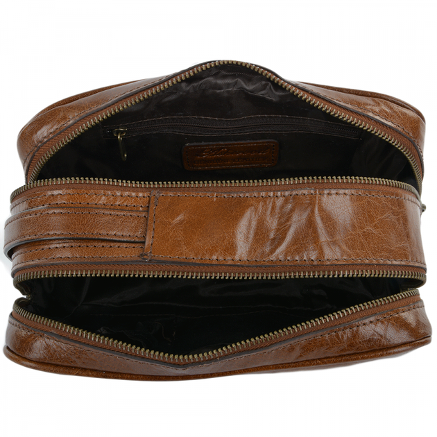 Светло-коричневый мужской кожаный несессер Ashwood 2012 Chestnut - Фото 3 Светло-коричневый мужской кожаный несессер Ashwood 2012 Chestnut - изображение 3