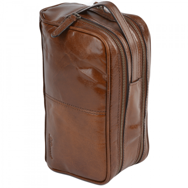 Светло-коричневый мужской кожаный несессер Ashwood 2012 Chestnut - Фото 4 Светло-коричневый мужской кожаный несессер Ashwood 2012 Chestnut - изображение 4