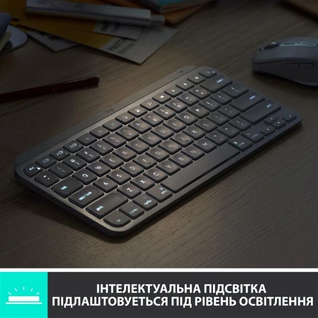 Клавиатура беспроводная Logitech MX Keys Mini Wireless Illuminated (920-010501) Graphite Bluetooth - изображение 4
