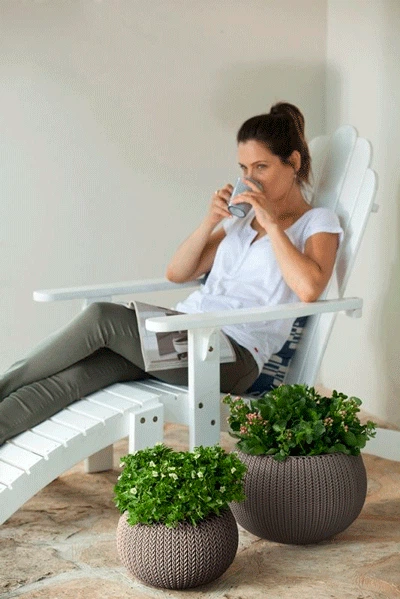 Горшок для растений Keter COZIES S бежевый (7290106931954) - Фото 2 Горшок для растений Keter COZIES S бежевый (7290106931954) - изображение 2