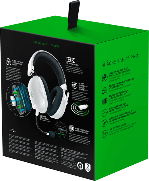 Наушники Razer Blackshark V2 PRO Wireless White (RZ04