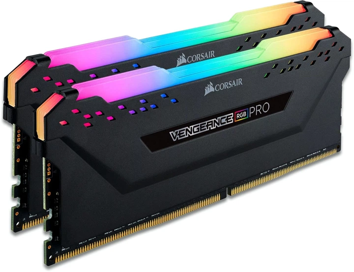 Pamięć Corsair DDR4-3000 32768MB PC4-24000 (Kit of 2x16384) Vengeance RGB PRO Black (CMW32GX4M2D3000C16) - obraz 2