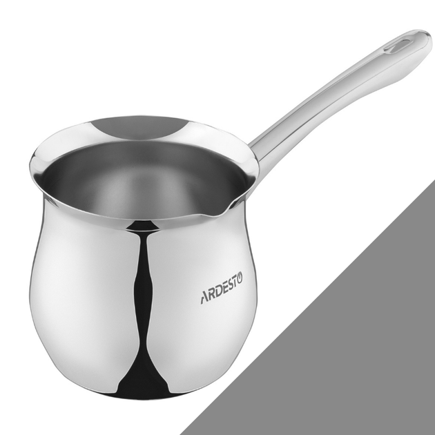 Нержавіюча турка для кави 0.64 л Ardesto MARS BLACK (AR0864S) - Фото 1 Нержавіюча турка для кави 0.64 л Ardesto MARS BLACK (AR0864S) - зображення 1
