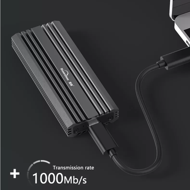 Внешний карман Blueendless 2807SN для M.2 SSD NVMe (PCIe) / NGFF (Sata) Type-C USB 3.1 Gen 2 - изображение 9